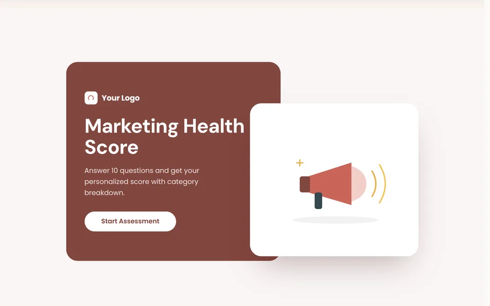 Marketing Health Score template preview