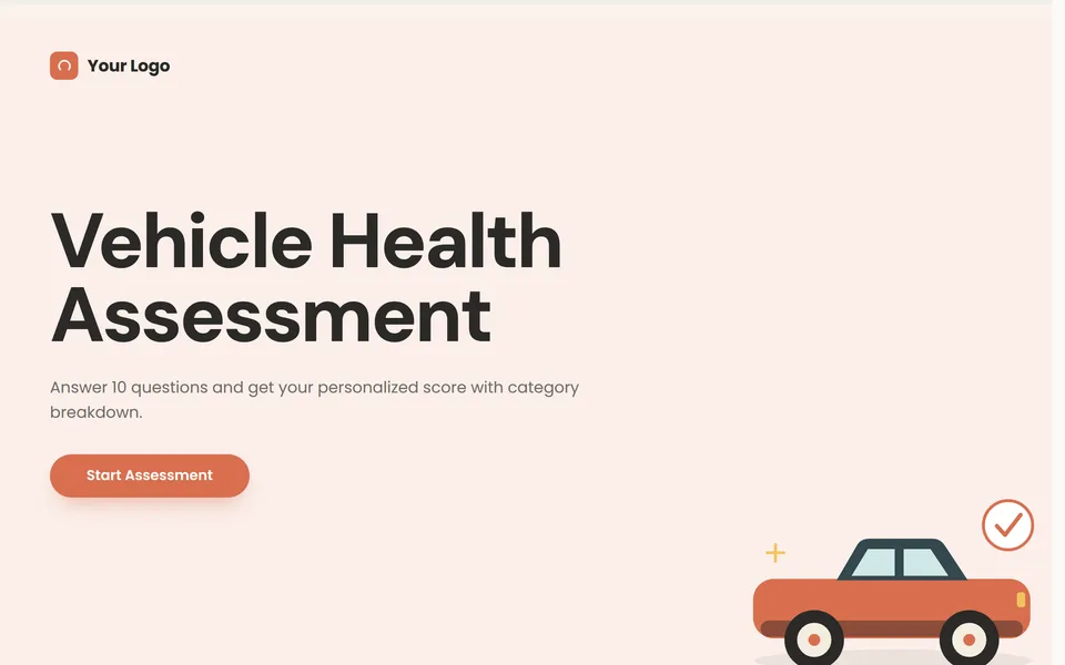 Vehicle Health Assessment template preview